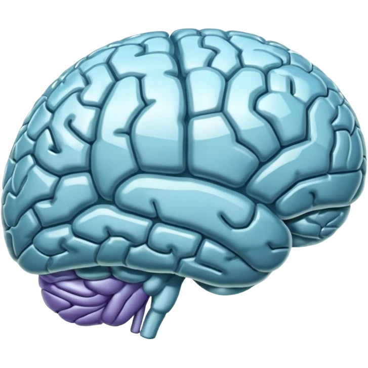 Glass texture brain emoji