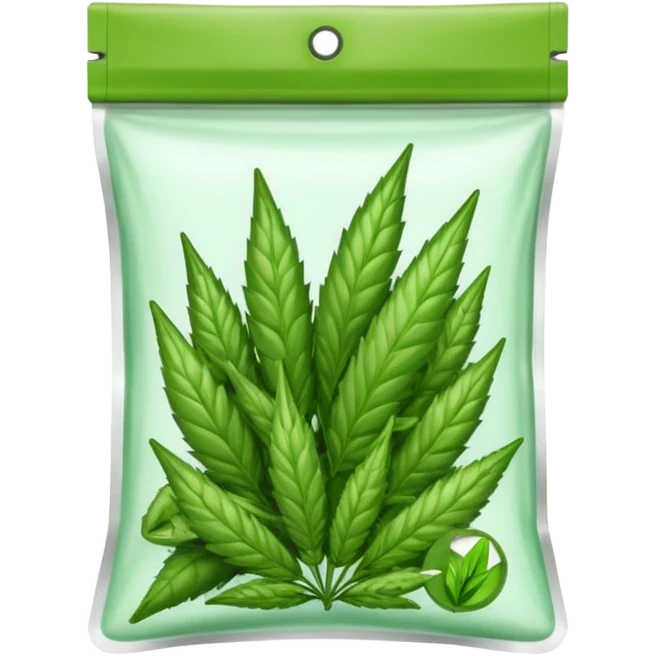 weed bud pack zip transparent emoji