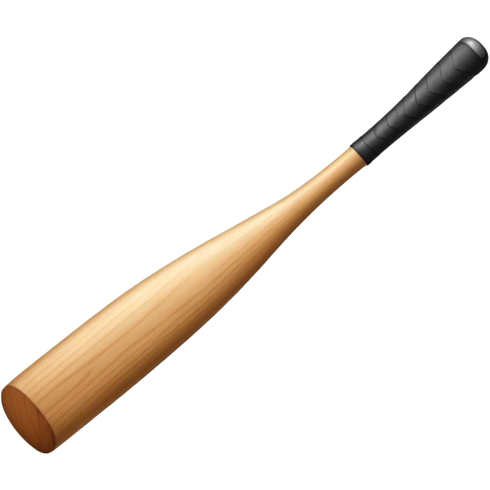 A piece of wood with a baseball bat emoji