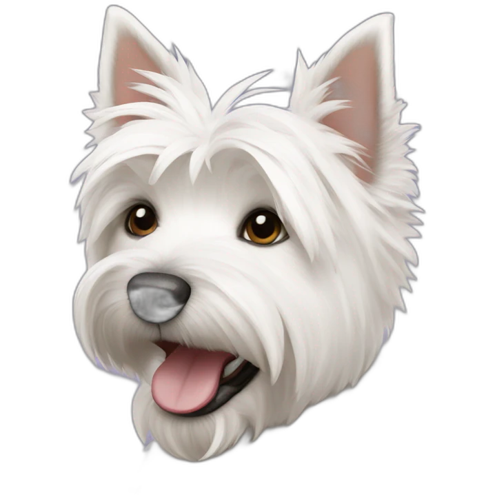 A female west highland white terrier emoji