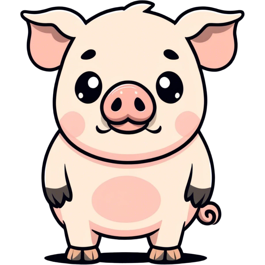 Ugly dirty pig emoji