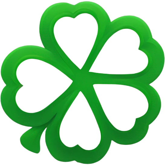 4 leaf clover badge emoji