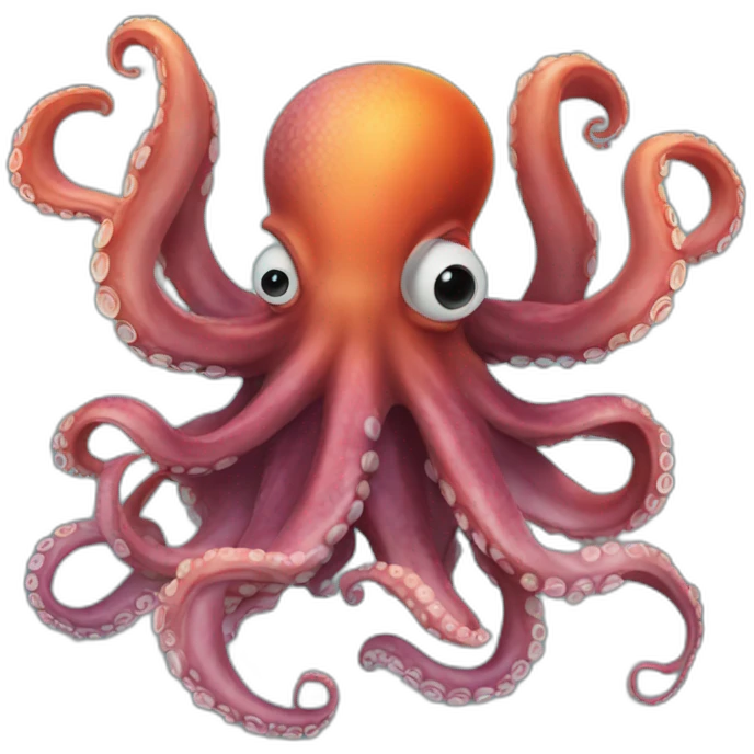 An Octopus squashing a Phoenix emoji