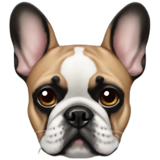 fawn french bulldog black mask emoji