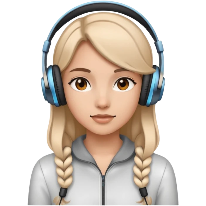 Head phone girly emoji