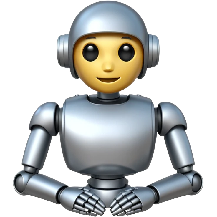 3D friendly robot emoji emoji