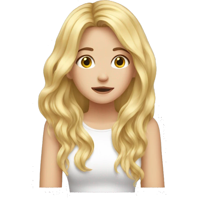 overwhelmed girl long blonde hair emoji
