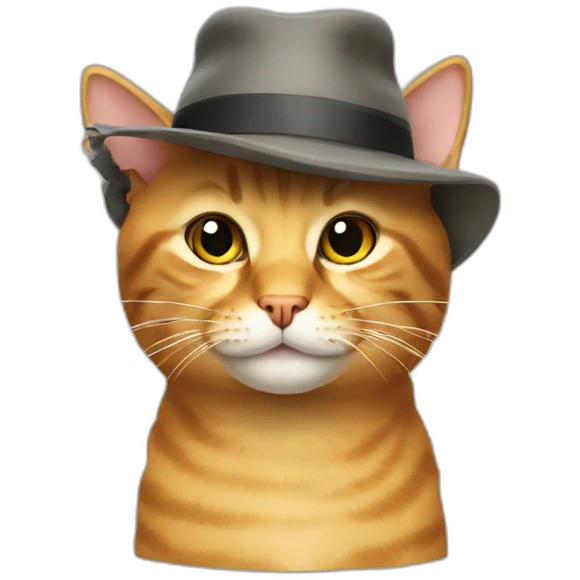 Cat with hat emoji
