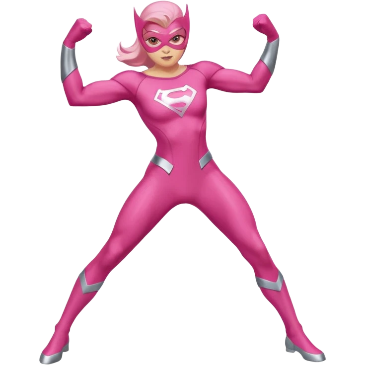 pink superhero costume emoji