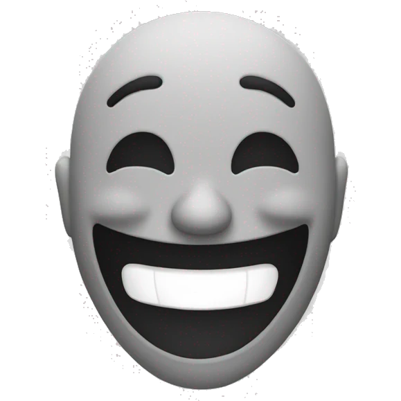 make a single basic giggling laughing emoji  emoji
