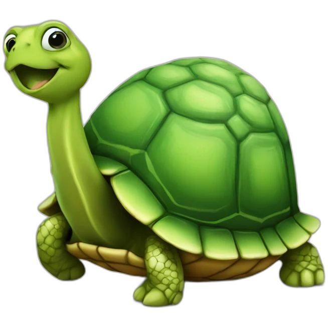 Turtle on snail emoji