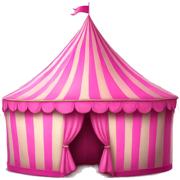 Realistic pink circus tent  emoji
