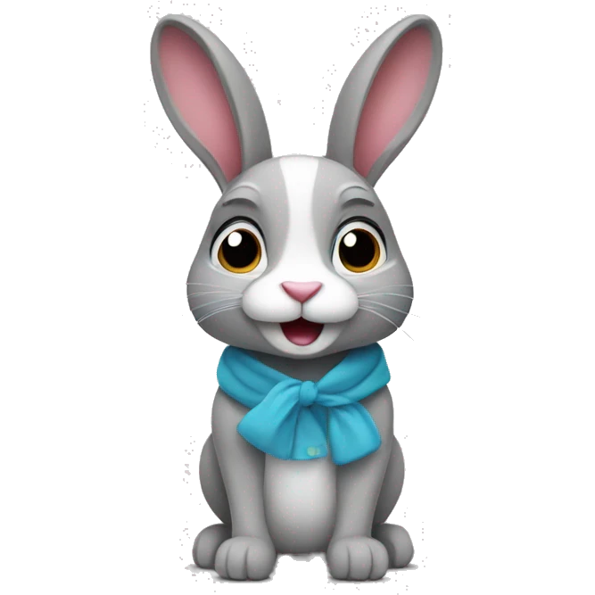 a shopping rabbit emoji