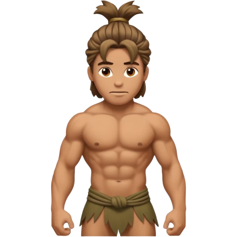 tarzan with his hair tied up emoji