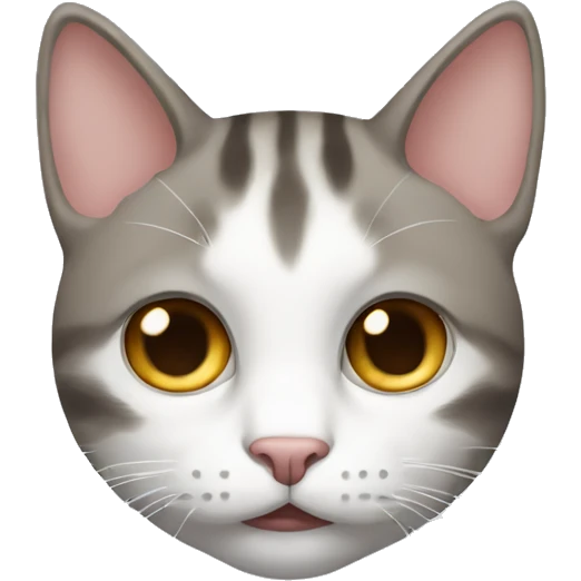 cat with brow ears and a white line between his eyes emoji