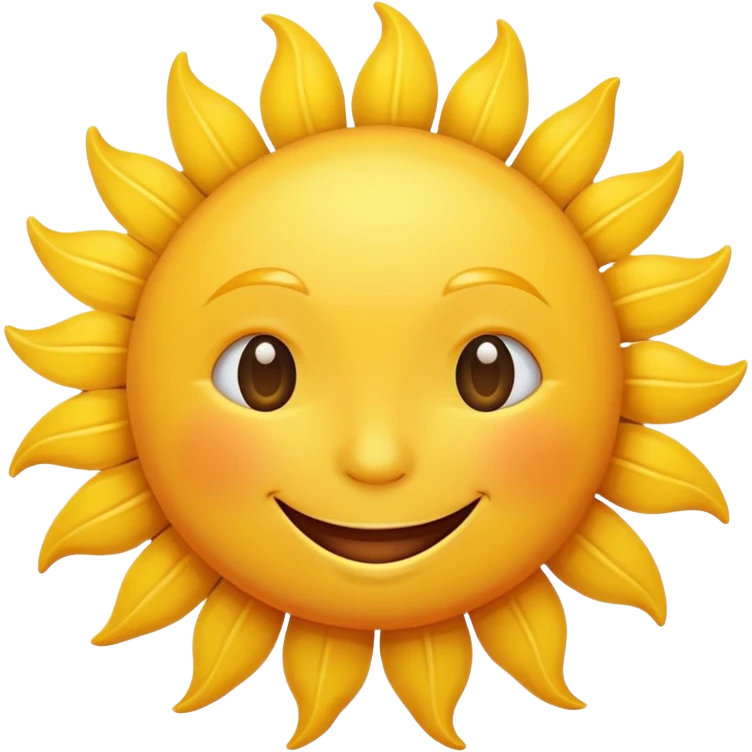 smiling sun emoji, simple and cheerful emoji