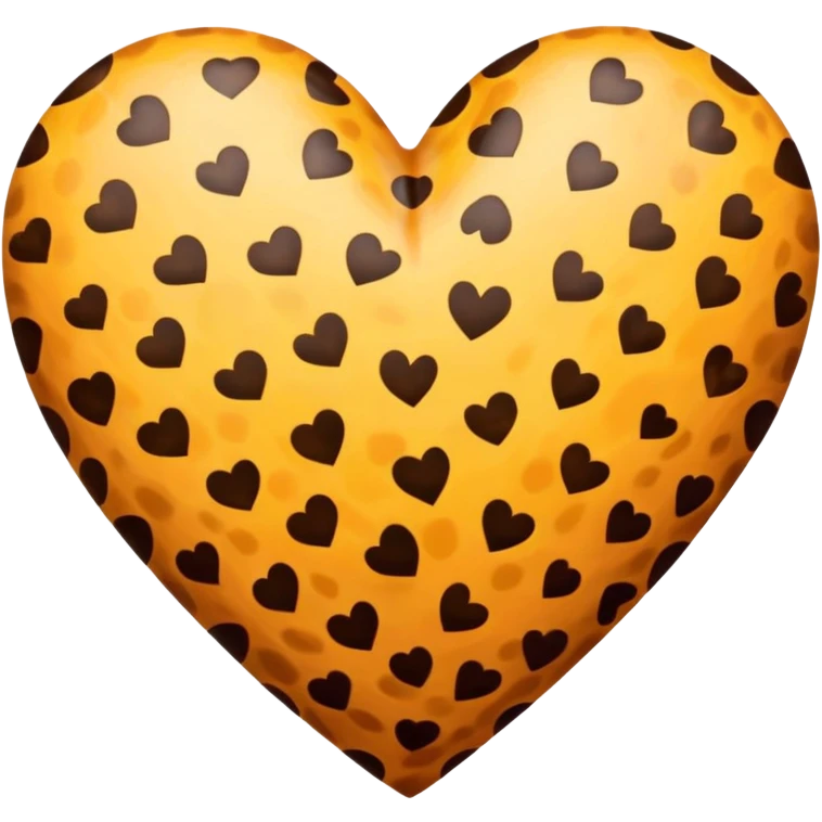 Animal print heart emoji