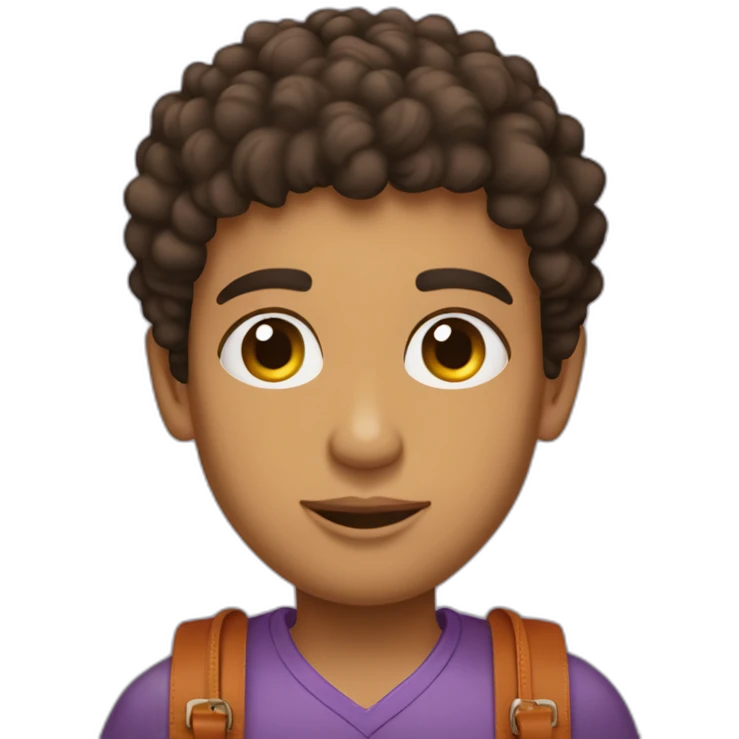 Skinny latino with short curly hairs and an Hermes Birking bag emoji