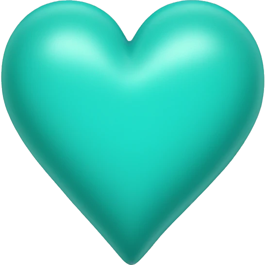 Turquoise heart emoji