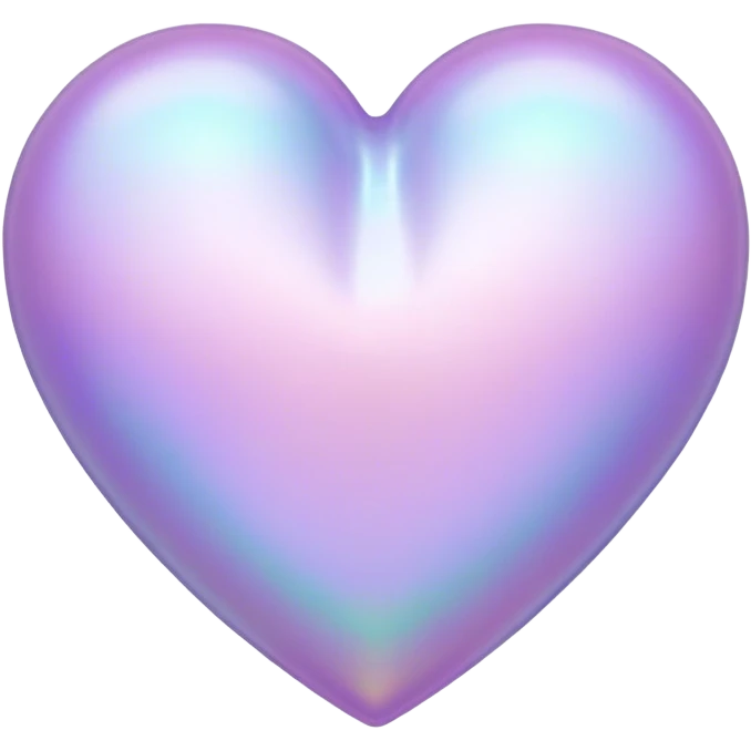 pastel lilac-colored iridescent heart emoji