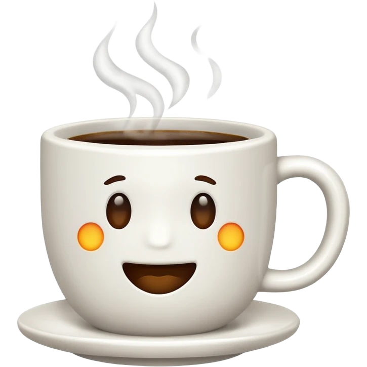 Coffee cup no face emoji