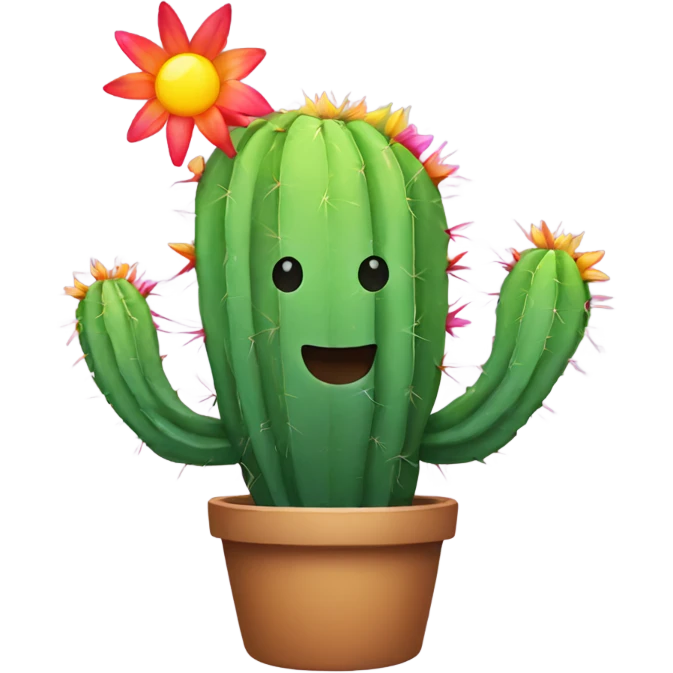 Rainbow cactus  emoji