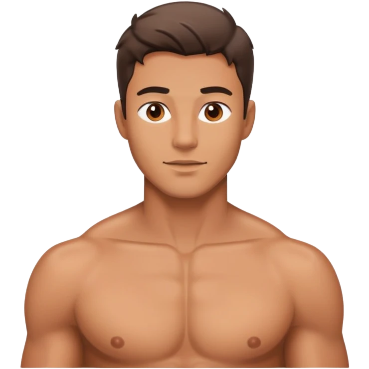 Shirtless handsome man emoji