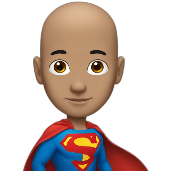 Superman without hair emoji