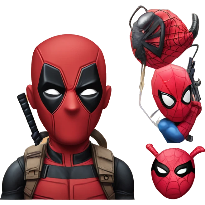 Deadpool and Spider-Man  emoji