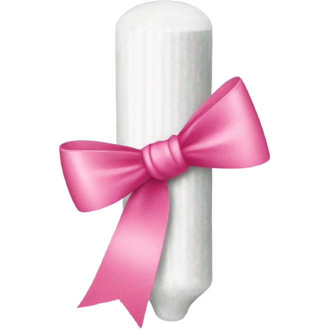  tampon with a pink bow emoji