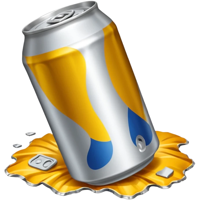 beer can lying on the ground emoji