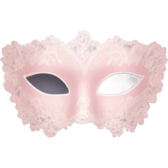 Light pink lace mask emoji
