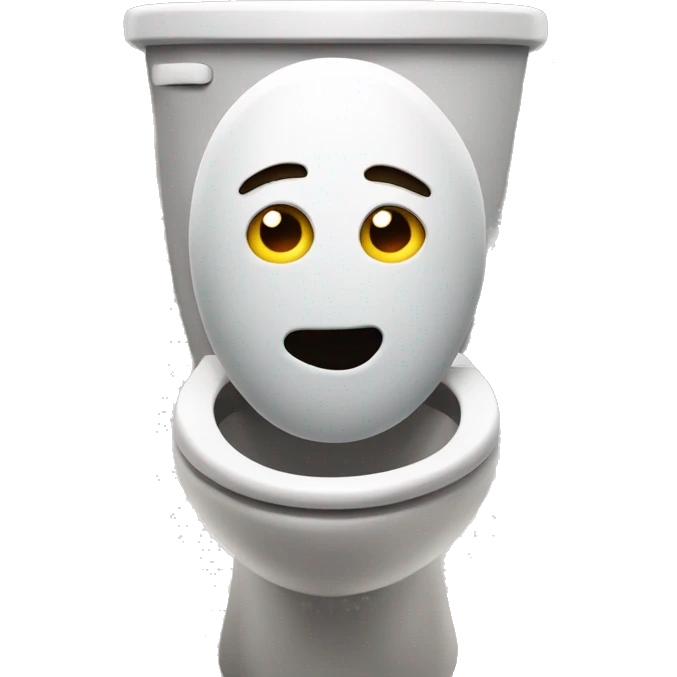 Man head poking out of toilet looking at the camera emoji