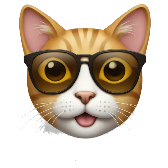 Cat with sunglasses emoji