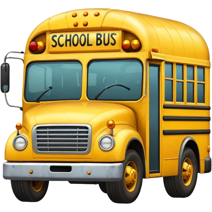 a school bus with bomboclat on it emoji