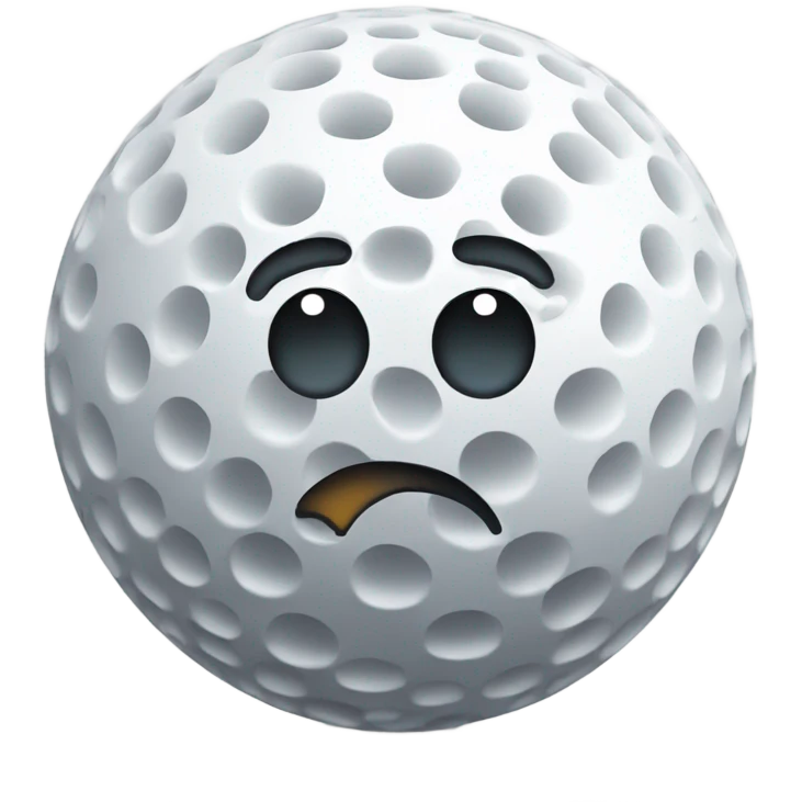 Golf ball holding beer emoji