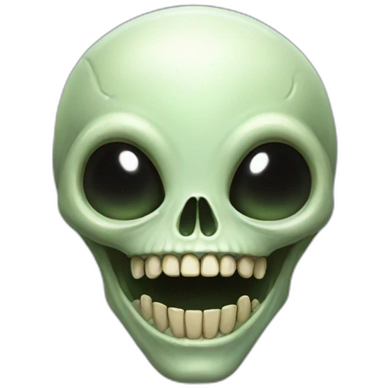 Happy Alien skull emoji