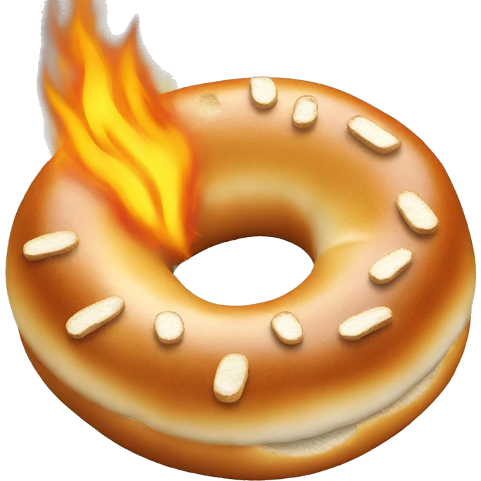 Bagel on fire  emoji