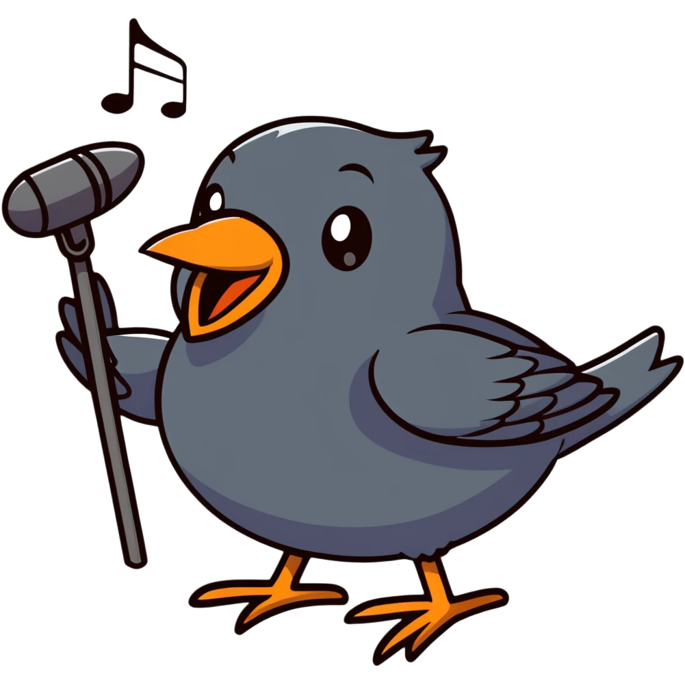 blackbird singing emoji