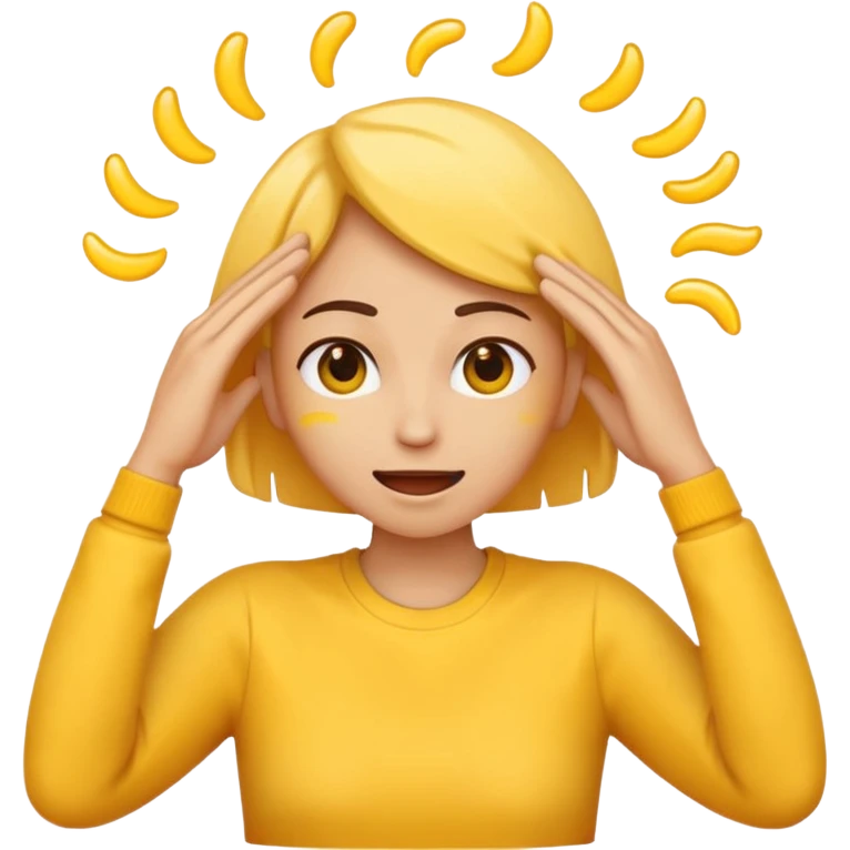 Shut up emoji Emoji hand on head shaking  emoji