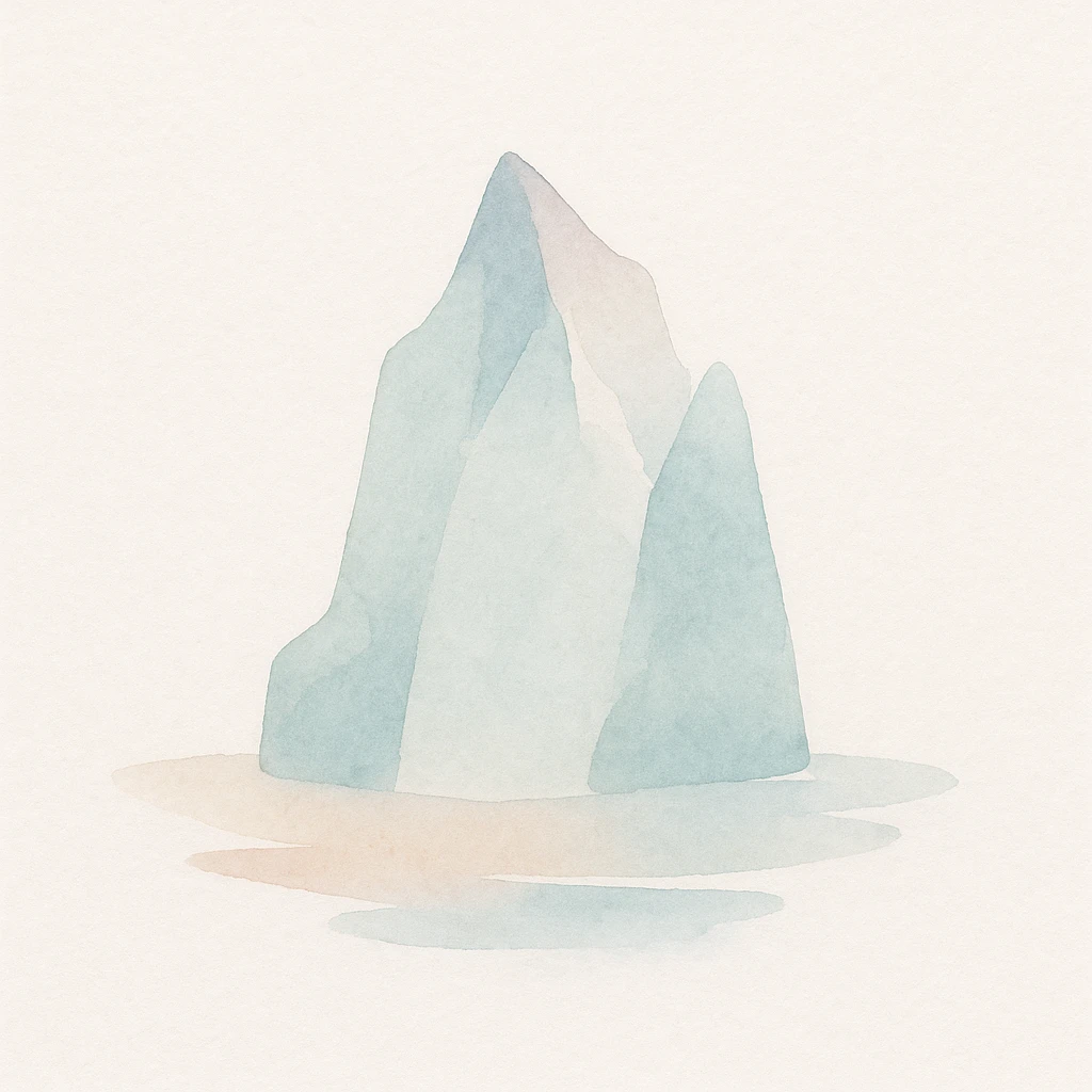ice, watercolor art style emoji