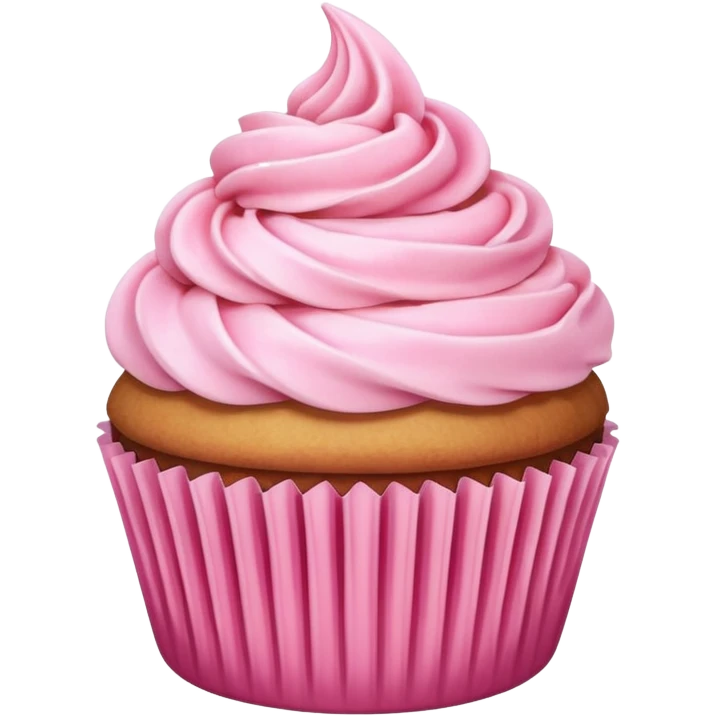 Cupcake with pink icing emoji