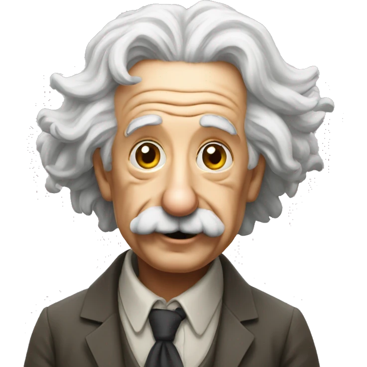 Albert Einstein tongle emoji
