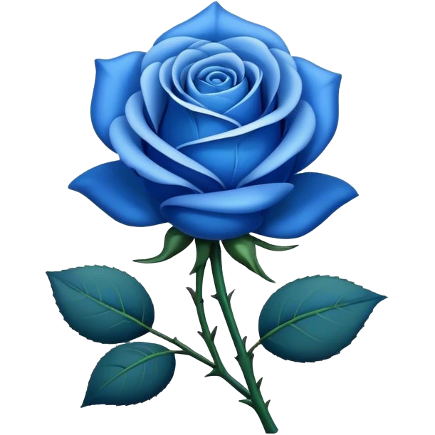Blue rose emoji