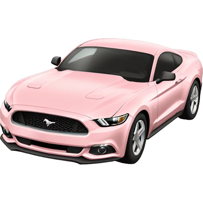 Light pink mustang sports car emoji