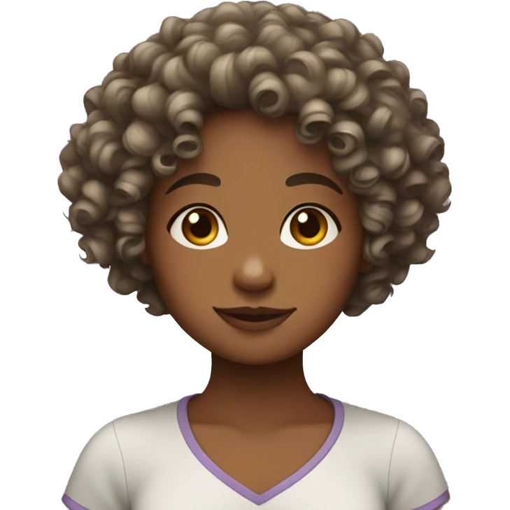 Curly girl emoji