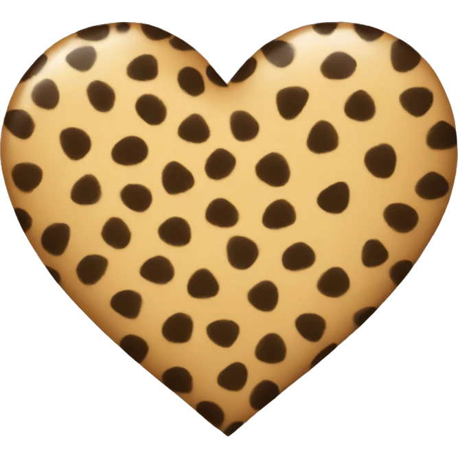Cheetah print heart emoji