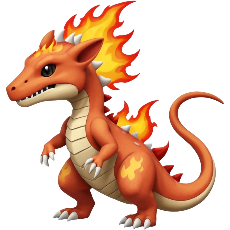 Marowak-Cubone-Salandit-Charmeleon-fusion (full body) emoji