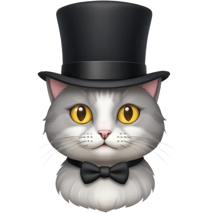 A cat with a top hat emoji
