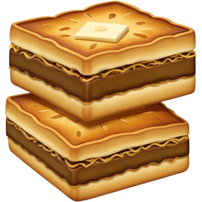 martabak manis-cinematic-realistic-martabak manis-dish-emoji,-depicted-as-a-single,-square-slice-of-sweet,-thick-martabak manis-with-a-rich,-indulgent-filling,-rendered-with-detailed-textures-and-vibrant,-appetizing-lighting emoji